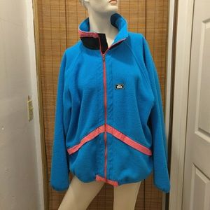 Vintage Woolrich teal zip up fleece